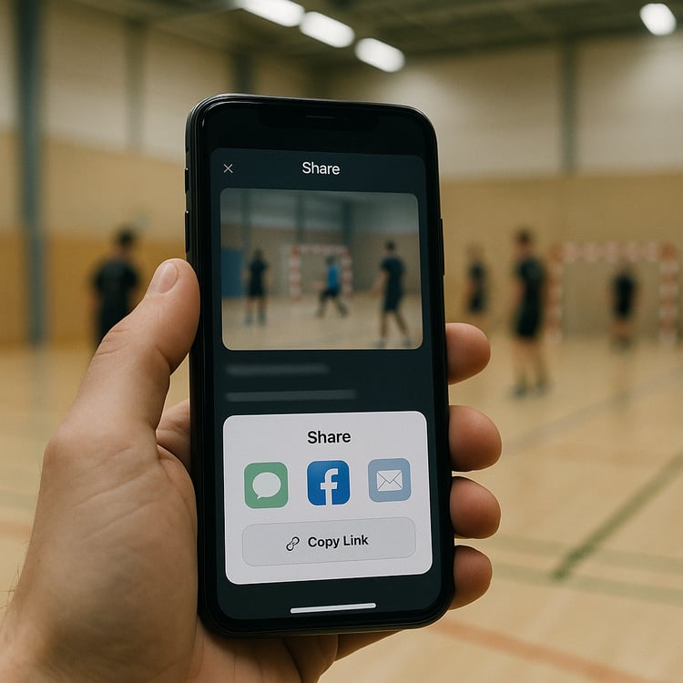 photographic A realistic modern closeup of a smartphone held in hand positioned in the foreground On the phone screen a social media sharing interface photographic A realistic modern closeup of a smartphone held in hand positioned in the foreground On the phone screen a social media sharing interface